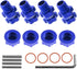 RC Wheel Hex Hubs Adapter 14mm to 17mm Widen 10mm Extended Wheel Hub Drive with Anti-dust Cap Nuts for Arrma 1/10