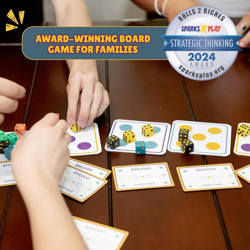 Rolls2Riches 2 Summer Award-Winning Board Game for Families Rolls Riches | Fast-Paced Dice, Card & Strategy Game