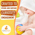 caaocho Pure Natural Rubber Sensory Ball - 4" Rainbow Colors, Promotes Sensory Development, BPA Free