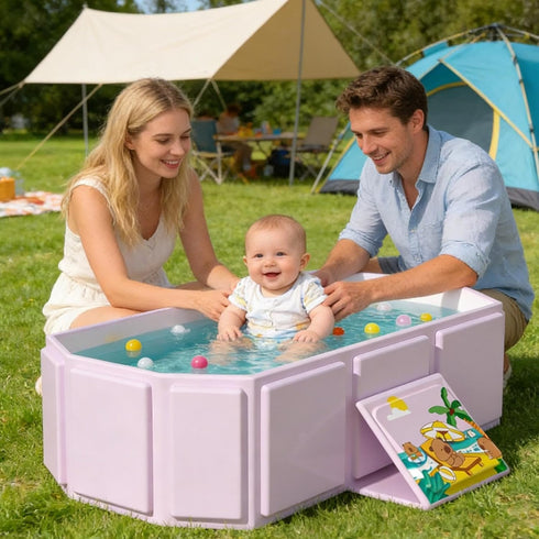 Generic Summer Portable Bathing Tub for Kids | Portable Boys Bathtub | Outdoor Children's Shower Tub | for Home