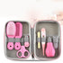 Buachois Set Baby Grooming Kit, Infant Safety Care with Hair Brush Nail Clipper Nose Cleaner Finger Toothbrush Scissor