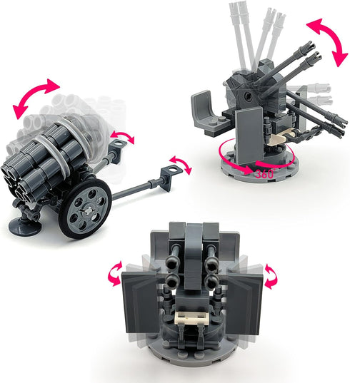 ALEYOOTECHE 350+ Pack Set Sets PCS Military Weapon Accessories for Swat Team Building Block Toy Military Weapon Include