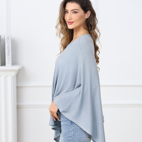 Cozy Knit Nursing Cover for Baby Breastfeeding, Organic Cotton Breastfeeding Cover, Warm Swaddle, Breathable and Soft