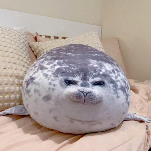 23.8 Inch Chubby Blob Seal Pillow - Large Soft Seal Plush Toy for Kids and Adults, Great Gift Idea