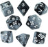 Gray and Black Expanded DND Dice Set with Extra D20 - 'Claws of Darkness'
