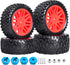Hobbypark 12mm Hex RC 1/10 Buggy Wheels and Tires Set, Height 3.46''(88mm) for Redcat Shockwave Tornado S30 EPX/PRO