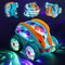 Light Up Transparent Sensory Car Toy - 360 Standing Rotation Roll Stunt