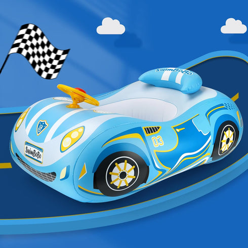 Swimbobo Inflatable Toddler Pool Float - Ride-on Car Boat for Kids