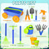 Wheelbarrow Set 10 4 Set deAO Kids Garden Wagon and Gardening Tools Play Includes Accessories and Plant Pots,Great