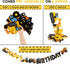 Construction Birthday Party Supplies Banner | Baby Boy Toddler Kids Birthday Truck Decorations, 8-feet Long