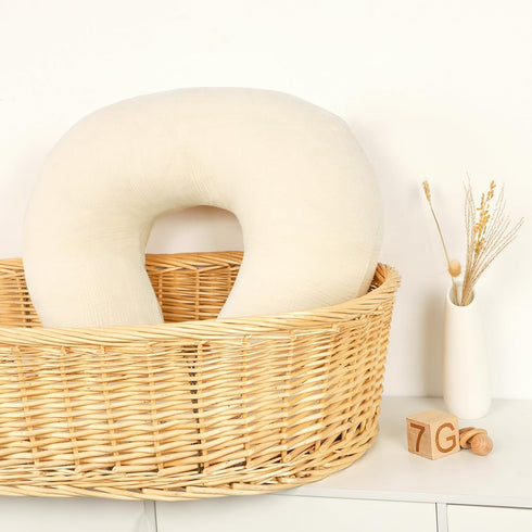 Hooyax Muslin Nursing Pillow Covers Only, Soft and Breathable Nursing Covers for Breastfeeding Pillows, Adorable Infant