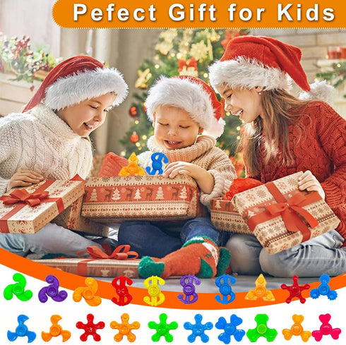 LANQKUISZ 100 Pack Mini Fidget Spinner Toys,Stress Relief Sensory Toys,Birthday Party Favors Gifts for Kids Teens