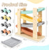 1 2 4 4 1-3 Joyreal Montessori Toddler Toys for Year Old - Level All-Wooden Car Ramp Racer Toys with Mini Cars