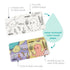 Infantino Color Reveal Bath Book, Baby & Toddler Water Reveal Book for Bath Time Fun, Ocean Theme, Mess-Free, Soft EVA