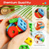 3 Otters 20PCS Wooden Sensory Toys - Montessori Stacking Sorting Toys, Toddler Learning Activities & Puzzles