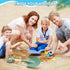 Dilabnba 16in/40cm Kids Beach Spades Sand Shovels Toy, Sturdy Wood Handle ABS Plastic Shovel for Garden Sand Beach