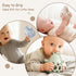 Baby Teething Toy Silicone Teether for Infants, Pear-Shaped Design with Easy-Grip Hole and Nipple-Shaped Ends for Gum