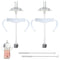 Straw Cup Conversion Kit for Philips Avent Natural Baby Bottles, 2-Count Food Grade Silicone Straw Nipples and Handles