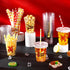 50 Pack 12oz Country Domensi Crawfish Boil Plastic Cups with Straws, Disposable Seafood Party Supplies for Lobster