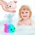 2024 Upgraded Baby Bath Toys, Light Up Whale Sprinkler Pool Toys for Kids Ages 1-3, Pink