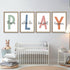 TQianJiang 11x16 Inch Set 4 This Is Where The Fun Stuff Happens Kids Playroom Wall Art Of Rustic Kids Wood Framed Boy