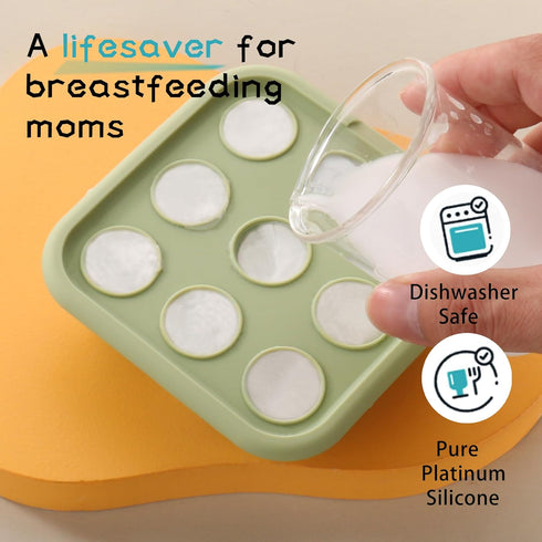WAJIAYON Baby Food Freezer Tray,Silicone Nibble Freezer Tray,Baby Fruit Food Feeder Teether,Breastmilk Popsicle