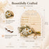 Wonhibo Daisy Newborn Announcement Sign - Baby Hospital Photo Prop Wooden Board Card with Real Pressed Flowers Hello