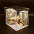 1:24 Cool Beans Boutique Miniature Dollhouse DIY Kit - Wooden Blue Townhouse with Pool