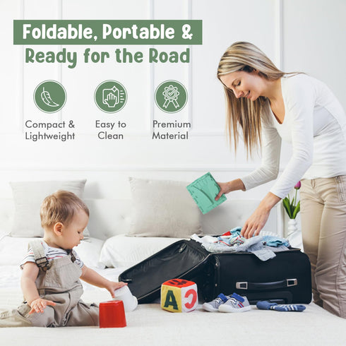 Teo Baby Products Teo - Portable Toddler Travel Potty Foldable, Lightweight, Leak-Proof Toilet for Kids with Travel Bag