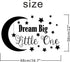 Dream Big Little One Wall Decal, Nursery Decor, Removable Vinyl Wall Stickers, Quote Decal, A34 (Big, Black)