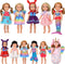 SOTOGO 11 Sets American Wellie Doll Clothes - Outfits for 14 to 14.5 Inch Dolls, Dresses, Pajamas, Swimsuit