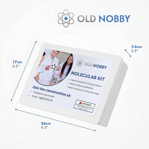 Old Nobby Organic Chemistry Set, 425 pc Molecular Model Kit, STEM Science Kits for Kids, Teachers, Young Scientists