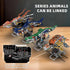 Set Set 8-14, Enthusiasts631PCS Mechanical Shark Building with Lights, Rotatable Link Components & Display Stand, STEM