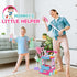 Set 17 Set deAO Kids Cleaning for Toddlers, PCS Pretend Play Detachable Housekeeping Cart with Broom,Dust Pan,Spray