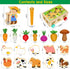 Toddlers Montessori Educational Wooden Shape Sorting Toys with Vegetables & Farm Animals for Ages 1-3