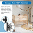 Quynhni 56-78" 180 Baby Crib Mobile Arm,Mobile Hanger for Crib Adjustable Height Top Can Rotate Suitable for Baby Girls