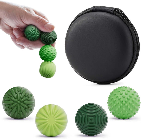 luckdoor Silicone Magnetic Balls Fidget Toys for Adults & Teens,4PCS Stress Relief Sensory