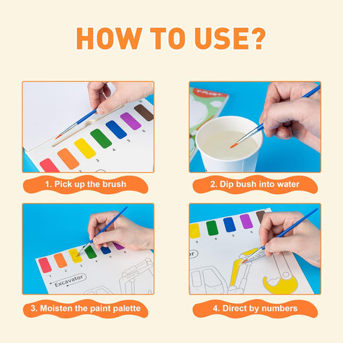 YPLUS Paint with Water Books for Toddlers, Watercolor Painting Paper for Kids Ages 1-4, Art Craft Gift for Drawing