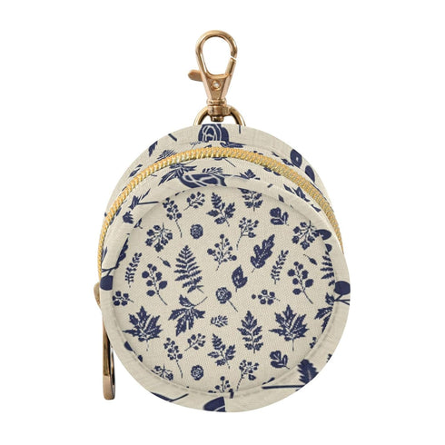 PYBUG Leaf Round Pacifier Storage Case, Polyester & TPU Lined with Hook Buckle,