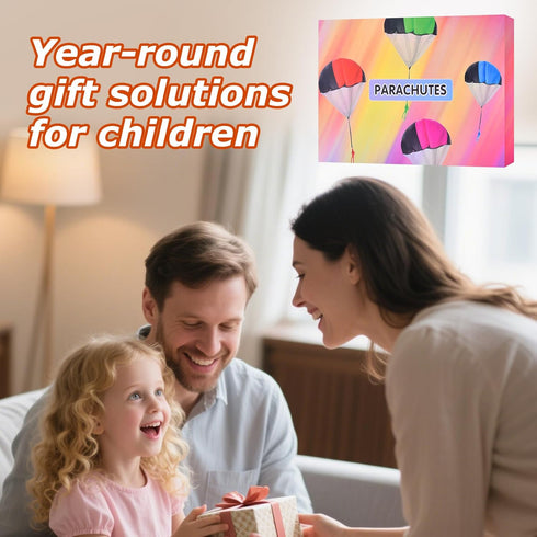 Muhotgs 3 4 5 6 7 8 9 10 11 12 Easter Basket Stuffers Parachute Toys for Kids: Christmas Stocking Stuffers for Kids