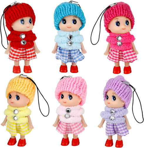 6 PCS Small Dolls Girls - 3 Inch Fashion Dollhouse Dolls Princess, Mini Doll Surprise Gift for Kids