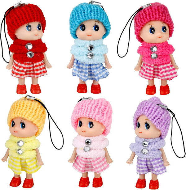 6 PCS Small Dolls Girls - 3 Inch Fashion Dollhouse Dolls Princess, Mini Doll Surprise Gift for Kids