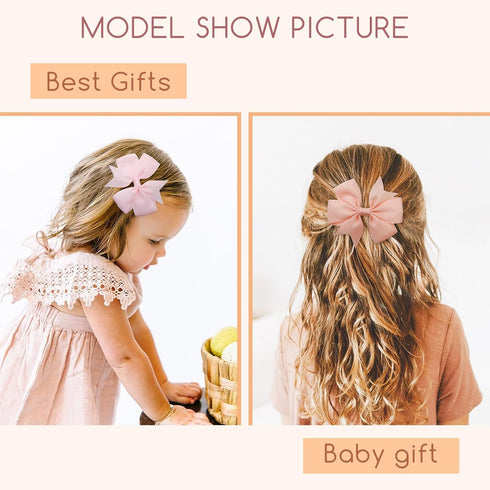 40PCS 3 Inch Hair Bows for Girls – Grosgrain Ribbon Toddler Accessories with Alligator Clip Bow for Kids
