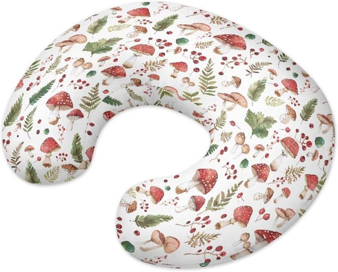 Hudotybom Nursing Pillow Cover Mushroom Breastfeeding Pillow Slipcover for Baby Nursing Pillows Cover Cuddle Pillows