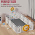 PapaMama 1.3" Tummy 39X59) Baby Play Mat for Floor, Thick Memory Foam Muscle Playpen Cushion, Soft Coral Velvet Time