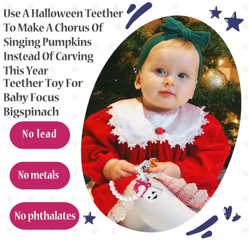 Cute Ghouls Ring Teether and Ghost Teether for Halloween Activities, Toddlers & Kids