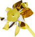 Bulk Pack of 50 Gold and Silver Two-Tone Pinwheels - 12" Tall with 10" Plastic Stem for Indoor and Outdoor Use