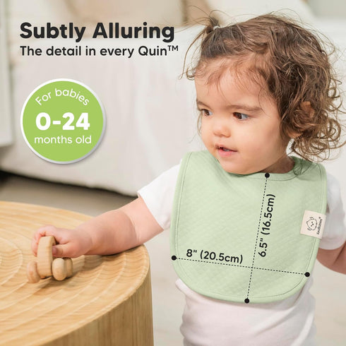 8-Pack Organic Baby Bibs for Baby Girls, Baby Boys - Absorbent Drool Bibs for Spit Ups, Cotton Cloth Baby Bibs