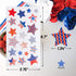 Patriotic Stickers, 4th of July Metallic Red White Blue Star Labels, 80Pcs Foil Decals for Decoration