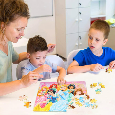 Puzzles for Kids Ages 4-8 - 100 Pieces Jigsaw Puzzles for Boys and Girls in Metal Box
